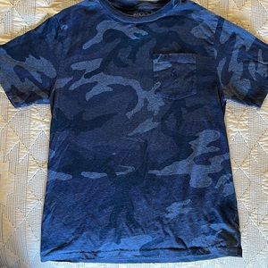 Polo Ralph Lauren boys medium (10-12) soft cotton blue camo shirt.